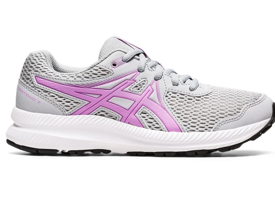 ASICS Contend 7 Kids' Running Shoes - Piedmont Grey/Lavender Glow - Grade School Sneakers