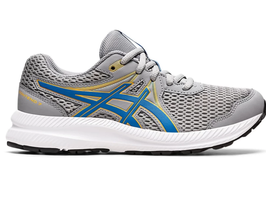 ASICS Contend 7 Kids' Running Shoes - Sheet Rock/Electric Blue - Grade School Sneakers