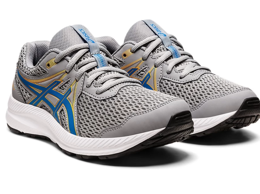 ASICS Contend 7 Kids' Running Shoes - Sheet Rock/Electric Blue - Grade School Sneakers