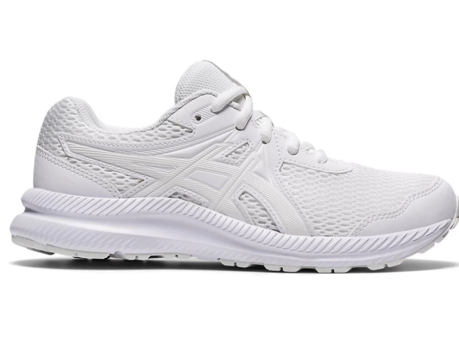 ASICS Contend 7 Kids' Grade School Running Shoes - White/White
