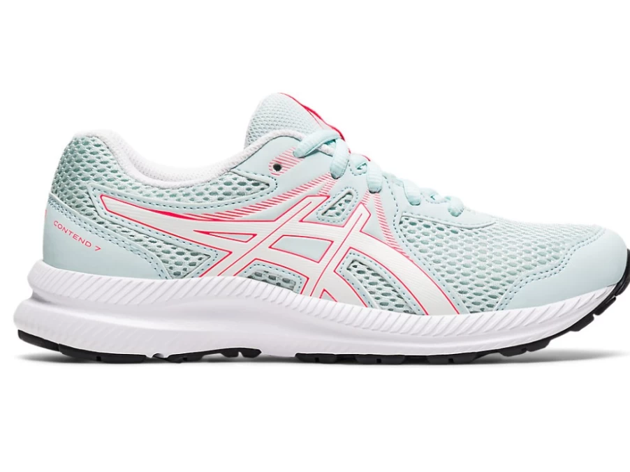 ASICS Contend 7 Kids' Running Shoes - Aqua Angel/White - Grade School Sneakers