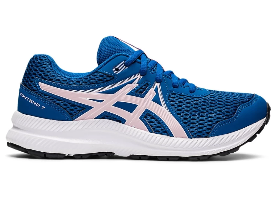ASICS Contend 7 Kids' Running Shoes - Lake Drive/Barely Rose - Grade School Sneakers