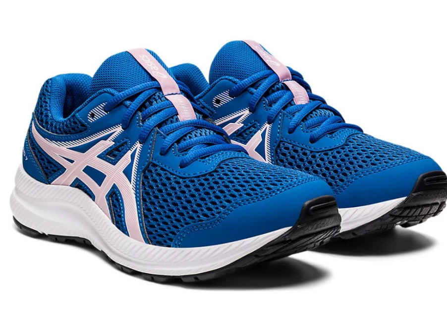ASICS Contend 7 Kids' Running Shoes - Lake Drive/Barely Rose - Grade School Sneakers