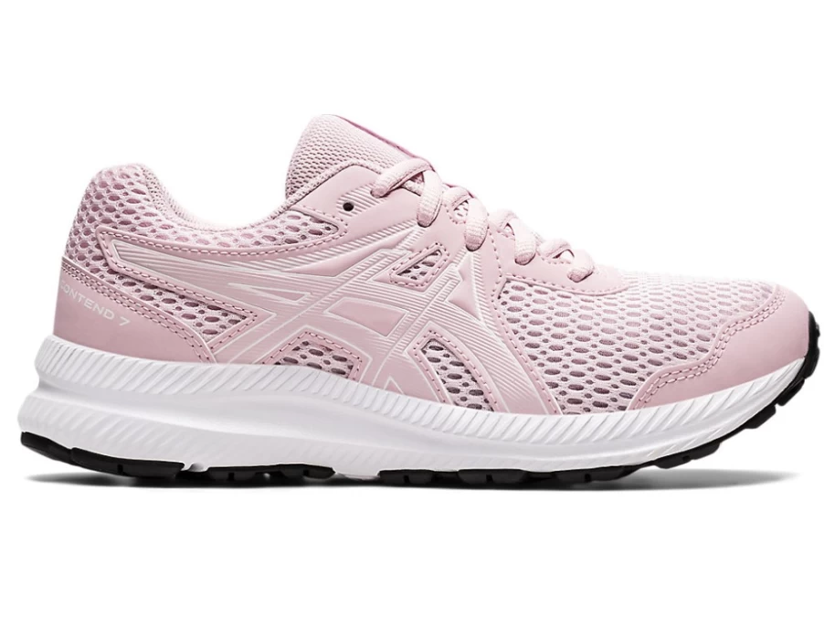 ASICS Contend 7 Kids' Running Shoes in Barely Rose/White - Grade School Sneakers