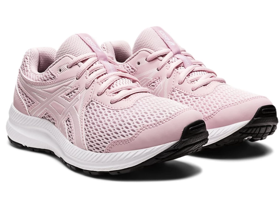 ASICS Contend 7 Kids' Running Shoes in Barely Rose/White - Grade School Sneakers