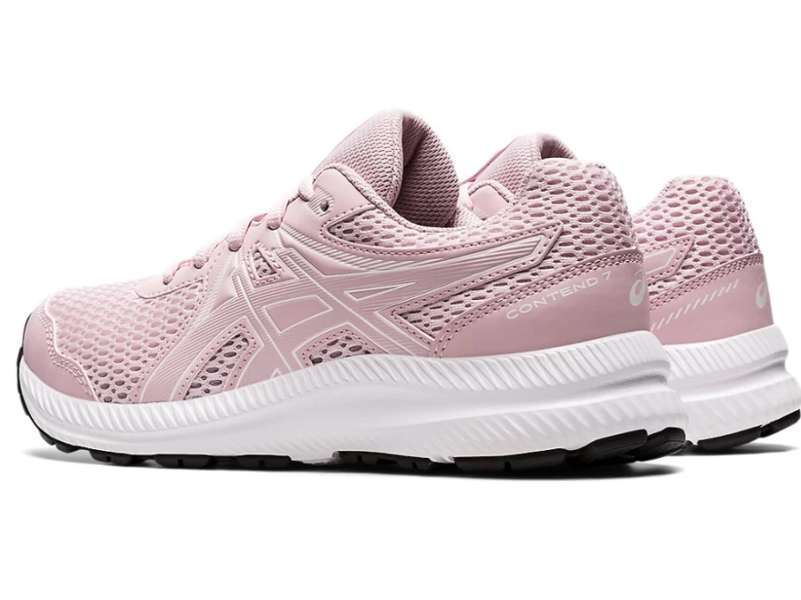 ASICS Contend 7 Kids' Running Shoes in Barely Rose/White - Grade School Sneakers