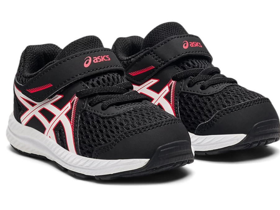 ASICS Contend 7 Toddler Running Shoes - Kids' Black/Electric Red Athletic Sneakers