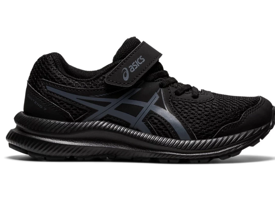ASICS Contend 7 Preschool Kids' Running Shoes - Black/Carrier Grey