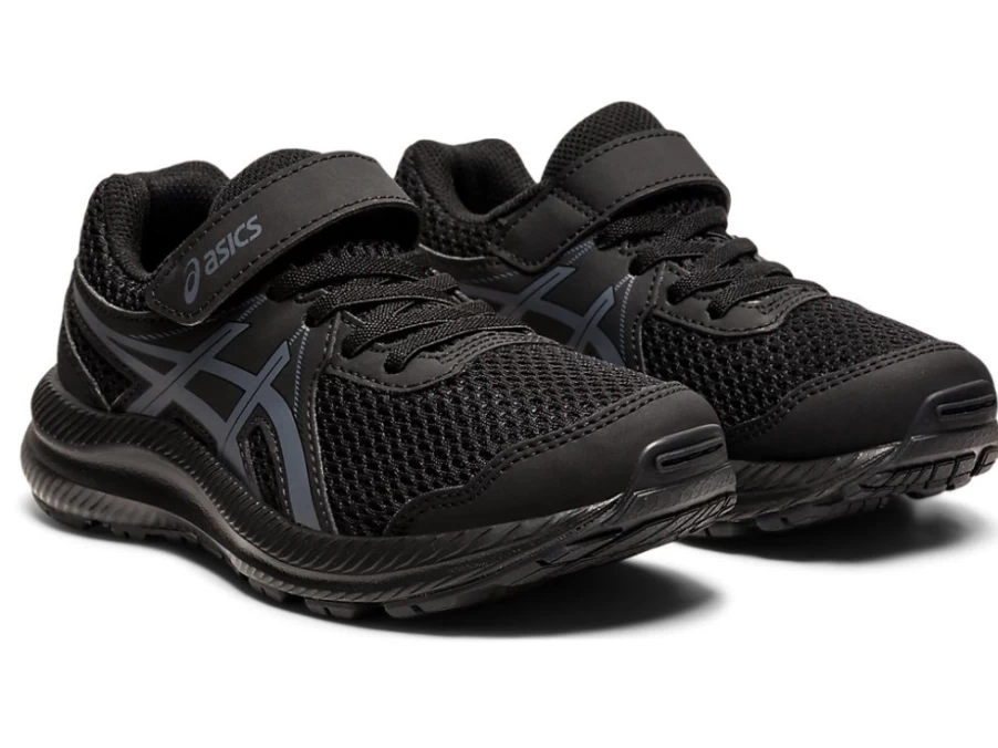 ASICS Contend 7 Preschool Kids' Running Shoes - Black/Carrier Grey