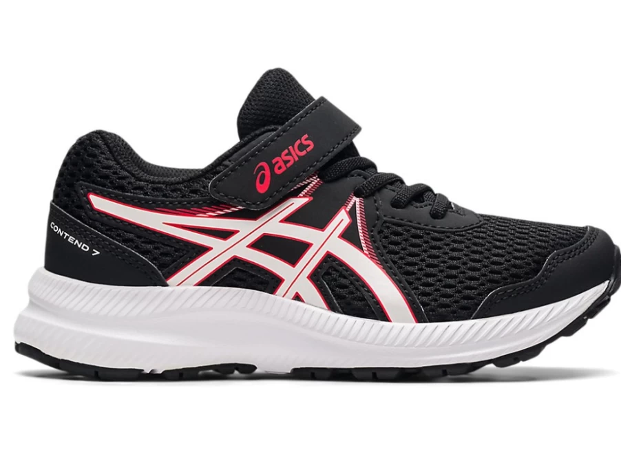 ASICS Contend 7 Pre-School Kids' Running Shoes - Black/Electric Red