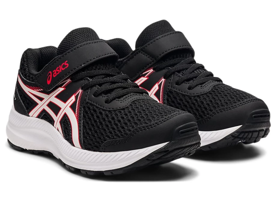 ASICS Contend 7 Pre-School Kids' Running Shoes - Black/Electric Red