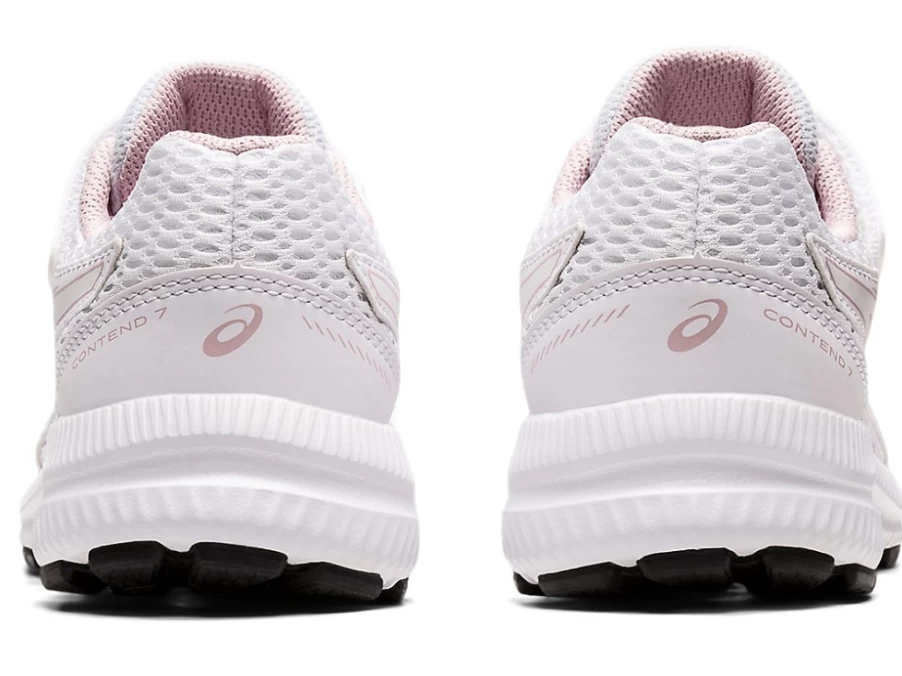 ASICS Contend 7 Pre-School Kids Running Shoes - White/Barely Rose