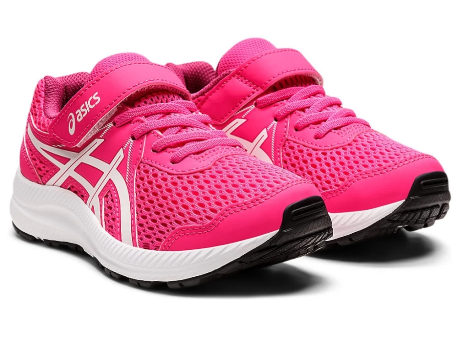 ASICS Contend 7 Pre-School Running Shoes for Kids - Pink Glo/White