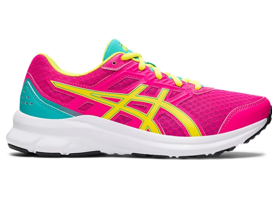 ASICS JOLT 3 Kids' Running Shoes - Pink Glo/Sour Yuzu - Grade School Sneakers