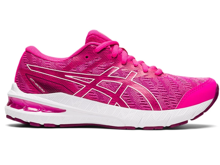 ASICS GT-2000 10 Kids' Running Shoes - Pink Glo/White | Grade School Athletic Sneakers