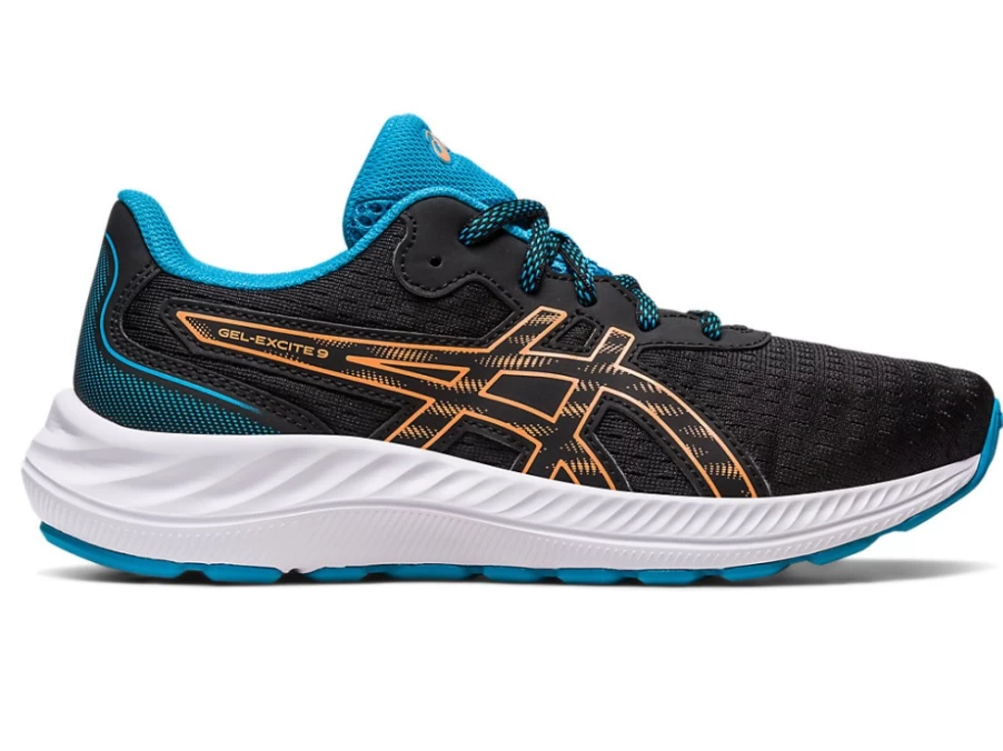 ASICS GEL-EXCITE 9 Kids' Running Shoes - Black/Sun Peach - Grade School Athletic Sneakers