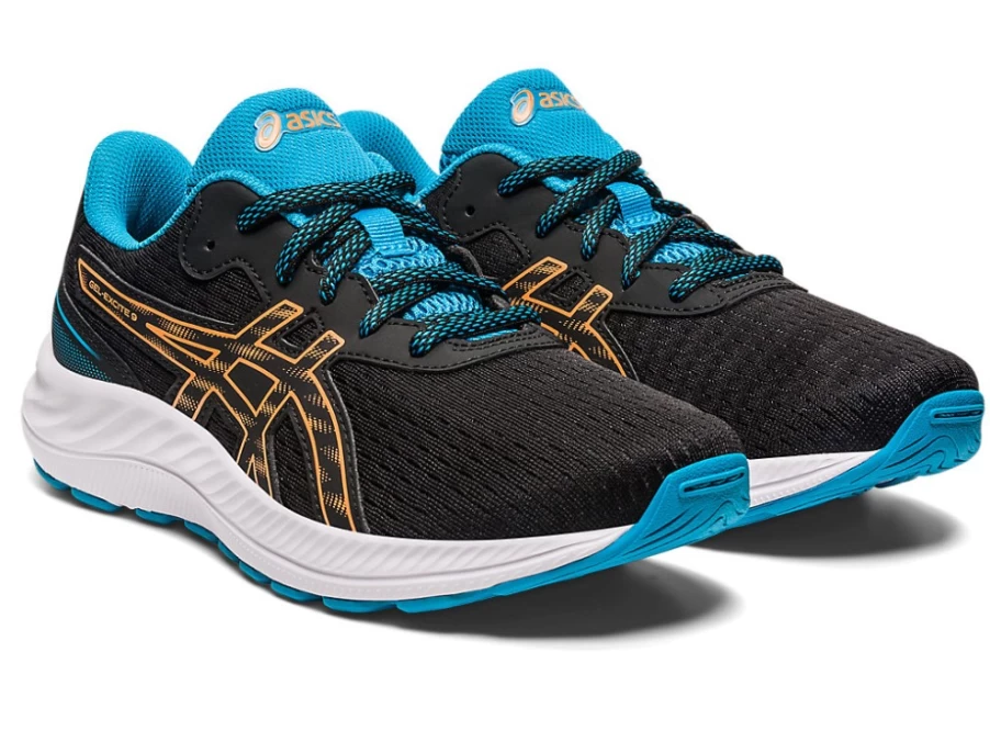ASICS GEL-EXCITE 9 Kids' Running Shoes - Black/Sun Peach - Grade School Athletic Sneakers