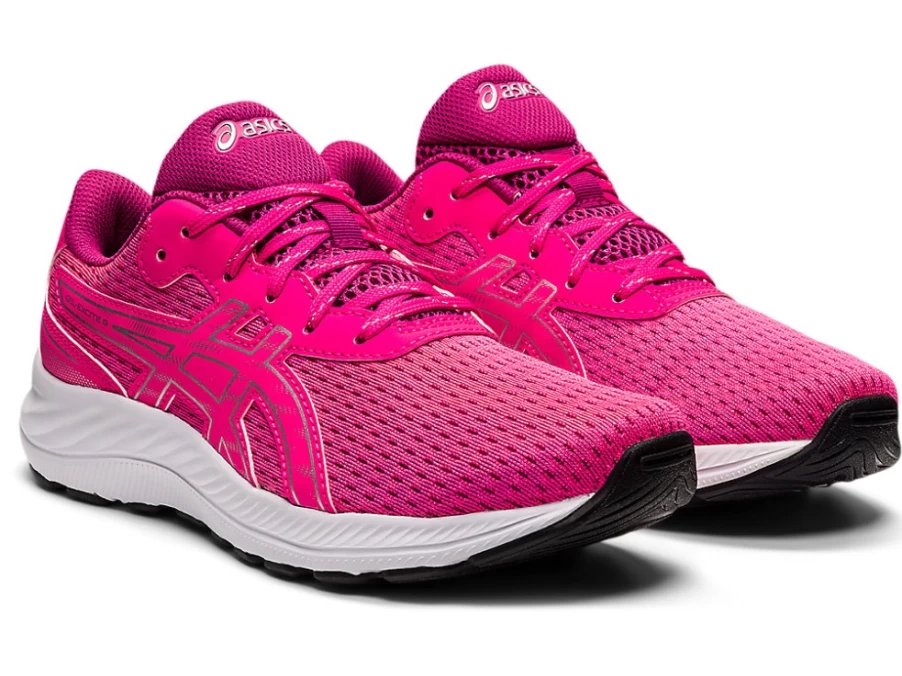 ASICS GEL-EXCITE 9 Kids' Running Shoes - Pink Glo/Pure Silver, Grade School Sneakers for Boys & Girls