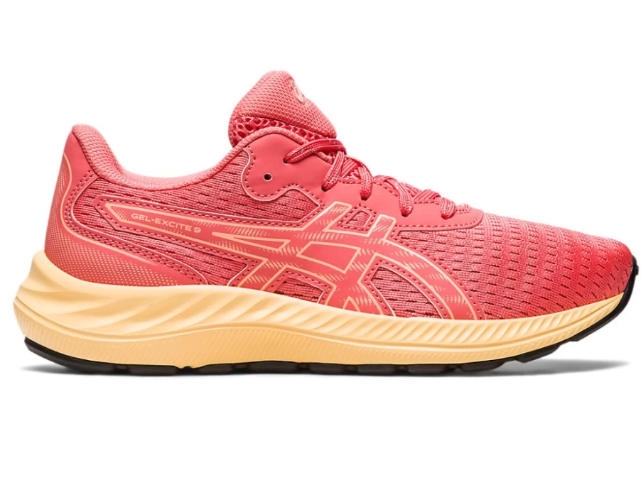 ASICS GEL-EXCITE 9 Kids Running Shoes - Papaya/Summer Dune Color Grade School Sneakers
