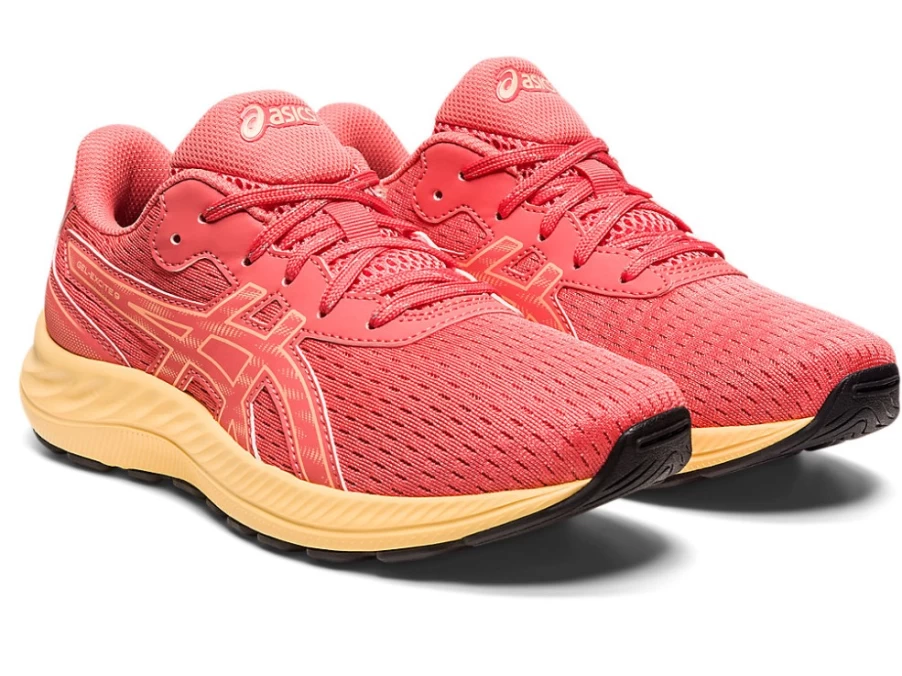 ASICS GEL-EXCITE 9 Kids Running Shoes - Papaya/Summer Dune Color Grade School Sneakers