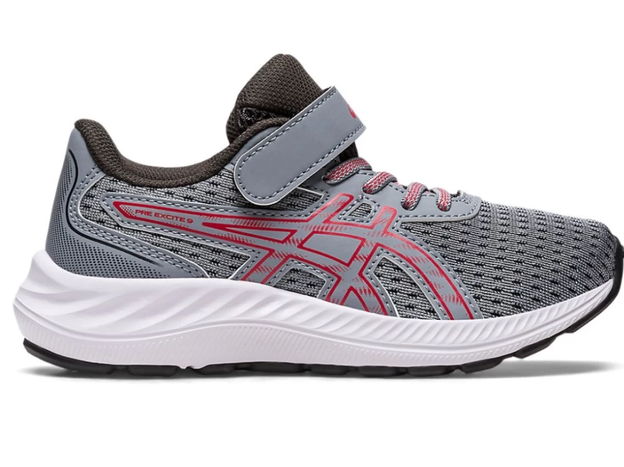 ASICS Kids PRE EXCITE 9 Preschool Running Shoes - Sheet Rock/Electric Red