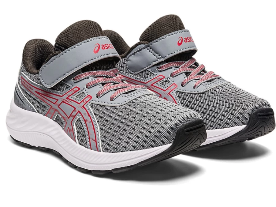 ASICS Kids PRE EXCITE 9 Preschool Running Shoes - Sheet Rock/Electric Red