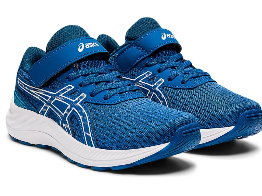 ASICS Kids PRE EXCITE 9 Preschool Running Shoes - Lake Drive/White