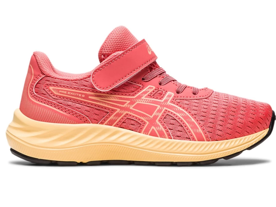 ASICS Kids PRE EXCITE 9 Preschool Running Shoes - Papaya/Summer Dune