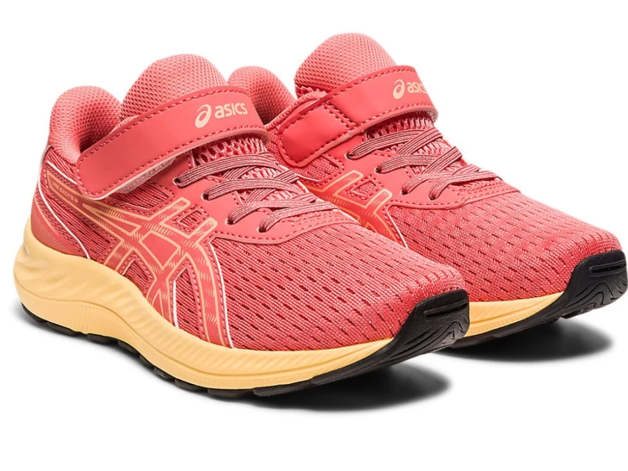 ASICS Kids PRE EXCITE 9 Preschool Running Shoes - Papaya/Summer Dune