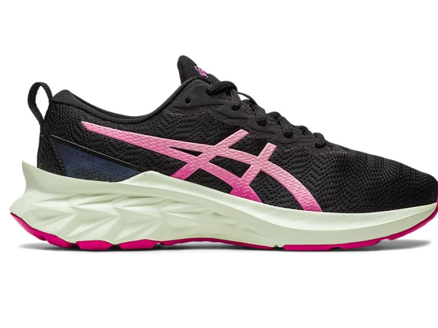 ASICS NOVABLAST 2 Kids' Running Shoes - Black/Fruit Punch - Grade School Sneakers