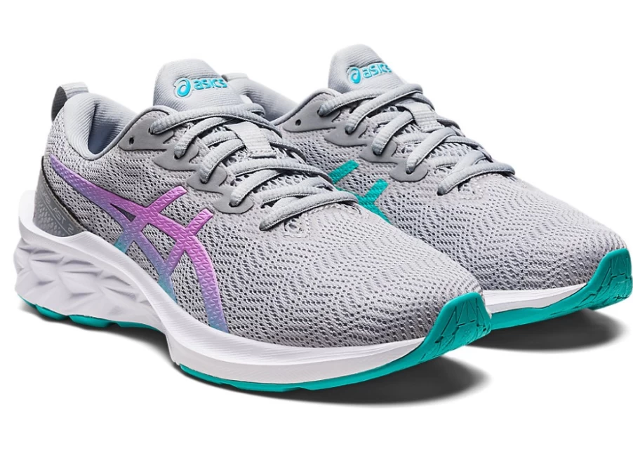 ASICS NOVABLAST 2 Kids Running Shoes - Piedmont Grey/Lavender Glow - Grade School Sneakers