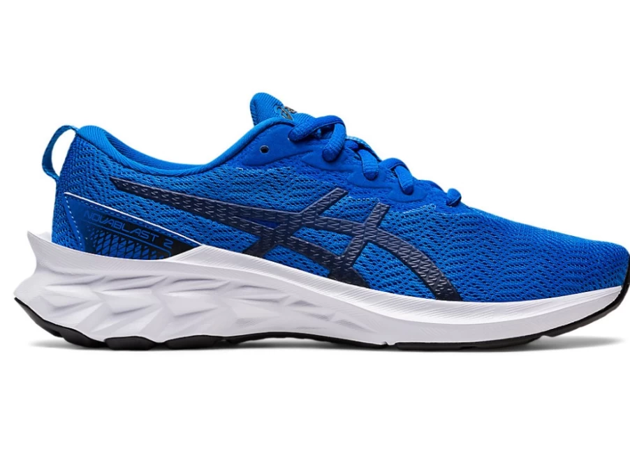 ASICS NOVABLAST 2 Kids' Running Shoes - Electric Blue/Deep Ocean - Grade School Sneakers