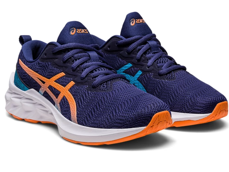 ASICS NOVABLAST 2 Kids' Running Shoes - Indigo Blue/Sun Peach - Grade School Sneakers