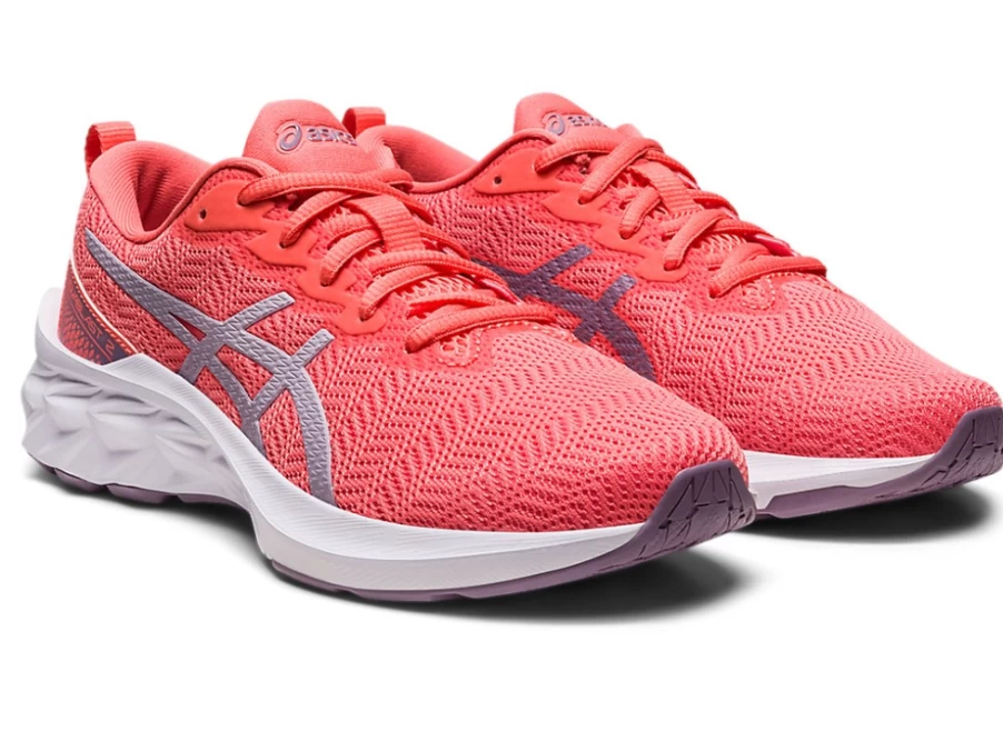 ASICS NOVABLAST 2 Kids' Running Shoes - Papaya/Dusk Violet, Grade School Sneakers