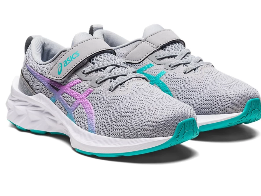 ASICS NOVABLAST 2 Kids' Running Shoes - Piedmont Grey/Lavender Glow - Pre-School