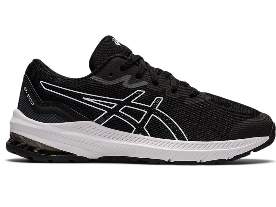 ASICS GT-1000 11 Kids' Running Shoes - Black/White Grade School Sneakers