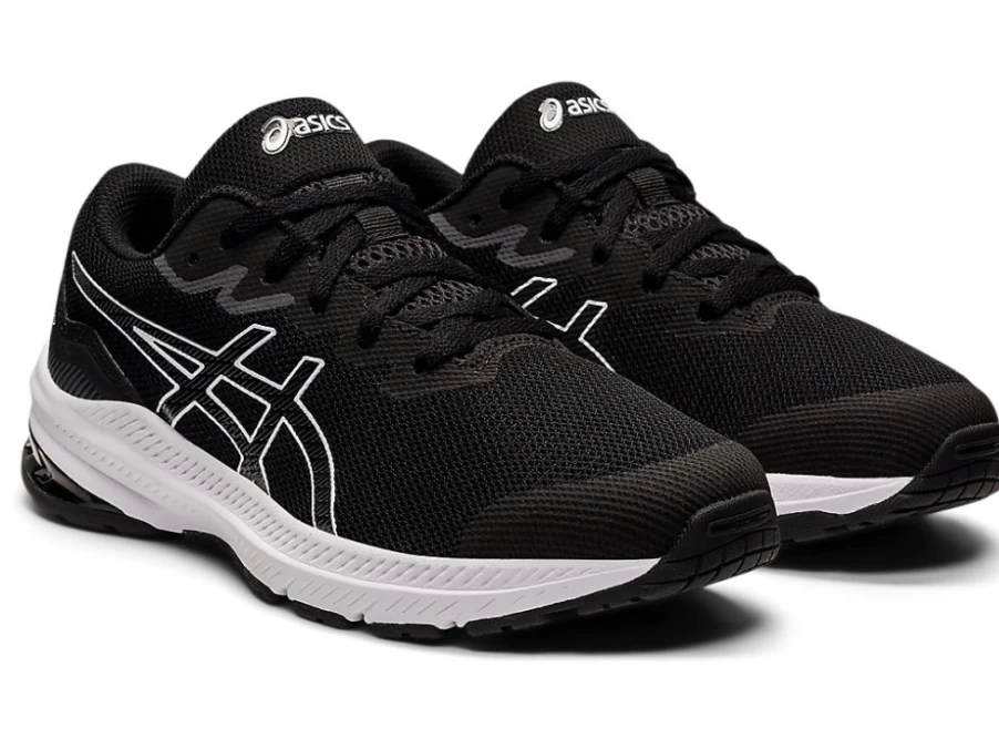 ASICS GT-1000 11 Kids' Running Shoes - Black/White Grade School Sneakers