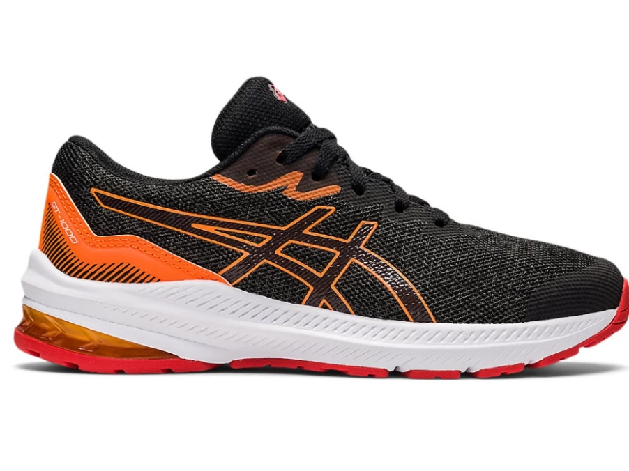 ASICS GT-1000 Kids' Running Shoes - Graphite Grey/Fiery Red - Grade School Sneakers