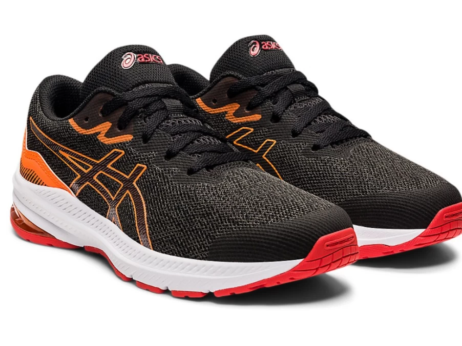 ASICS GT-1000 Kids' Running Shoes - Graphite Grey/Fiery Red - Grade School Sneakers