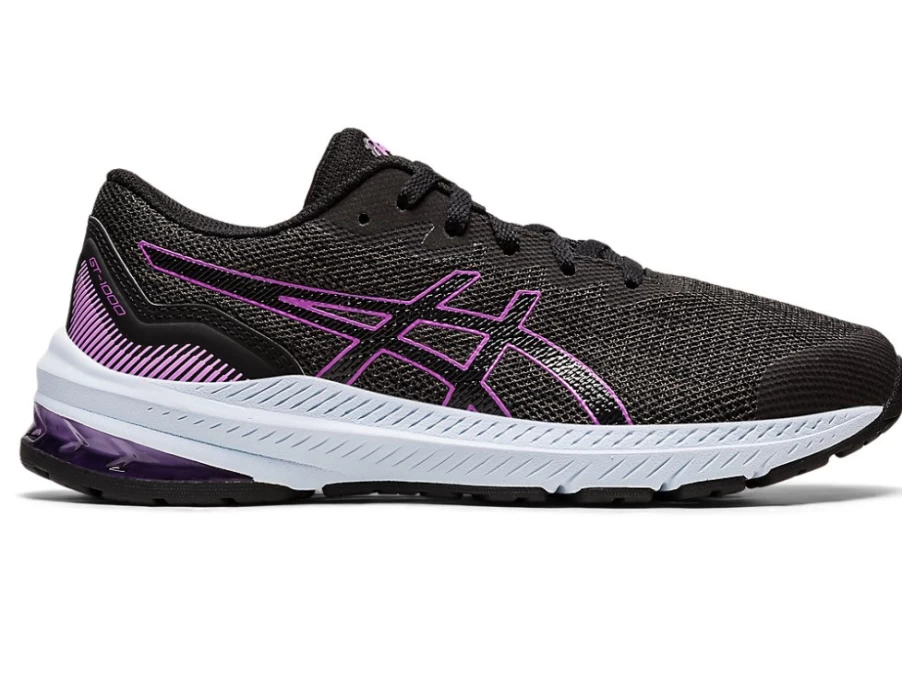 ASICS GT-1000 11 Kids' Running Shoes - Graphite Grey/Orchid - Grade School Athletic Sneakers