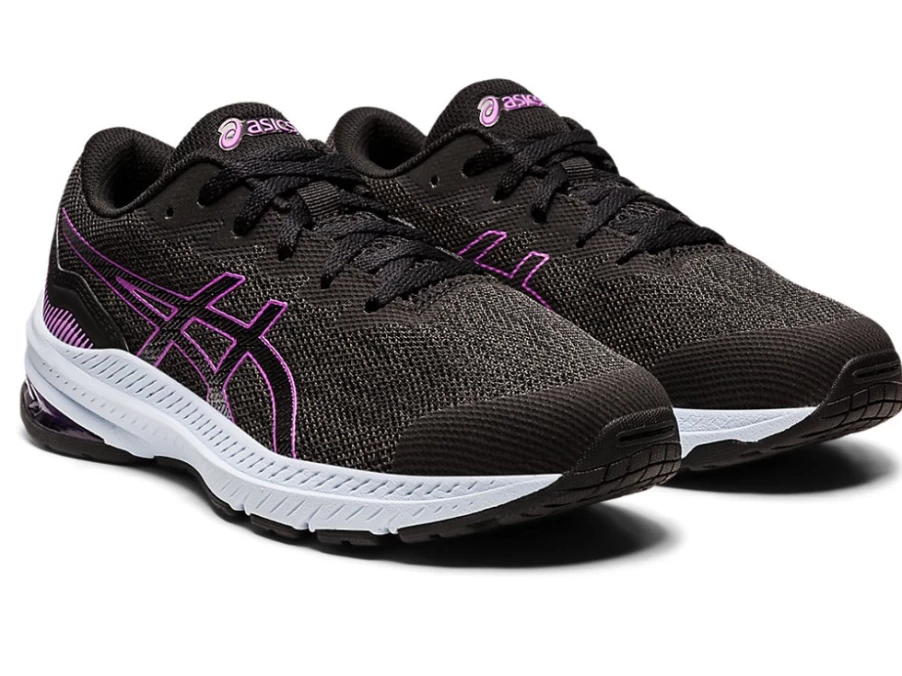 ASICS GT-1000 11 Kids' Running Shoes - Graphite Grey/Orchid - Grade School Athletic Sneakers