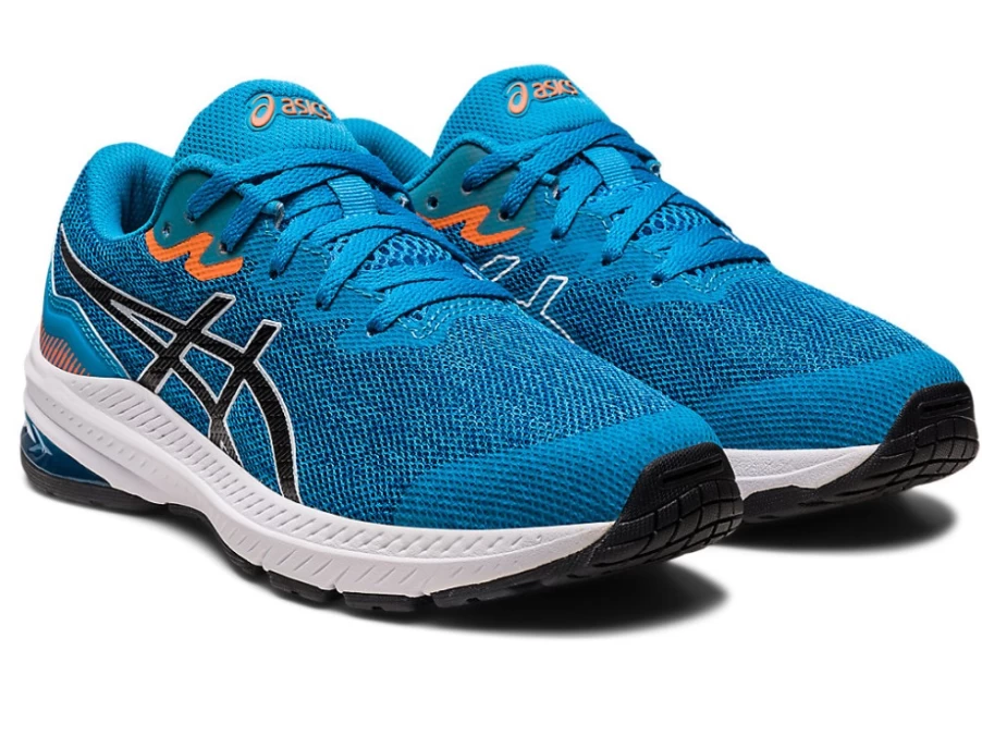 ASICS GT-1000 Kids' Running Shoes - Island Blue/Black - Grade School Athletic Sneakers