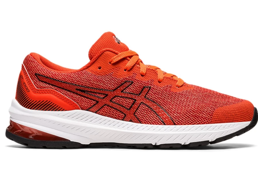 ASICS GT-1000 11 Kids' Running Shoes - Cherry Tomato/Black - Grade School Athletic Sneakers