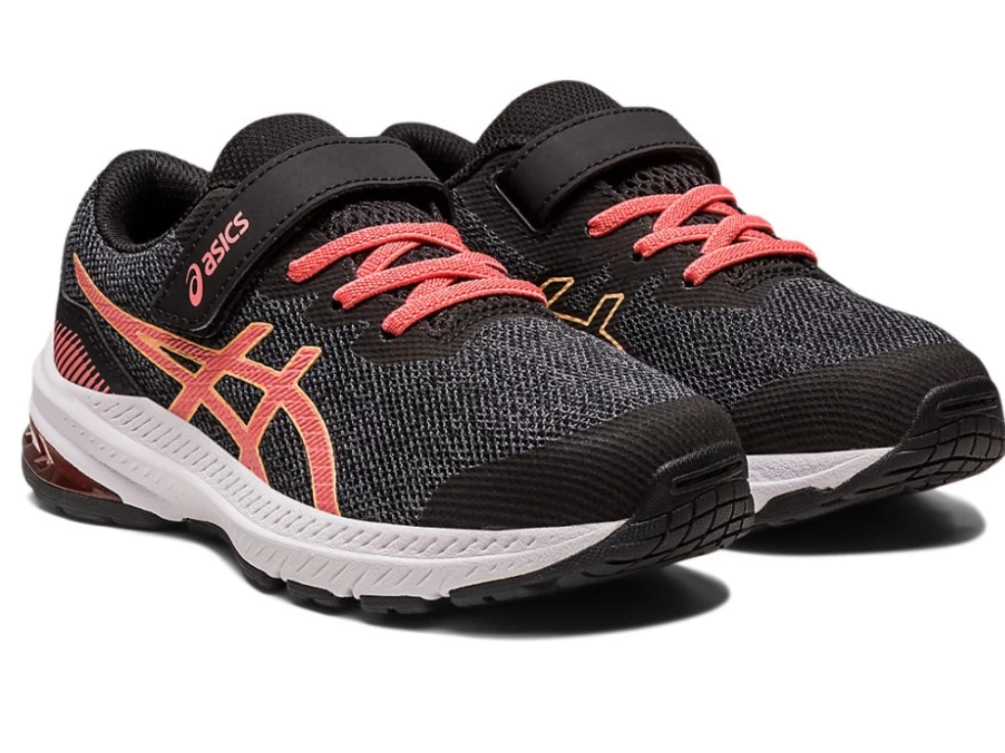 ASICS GT-1000 11 Kids' Running Shoes - Black/Papaya for Preschoolers