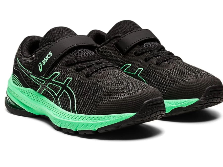 ASICS GT-1000 11 Preschool Kids' Running Shoes - Graphite Grey/New Leaf