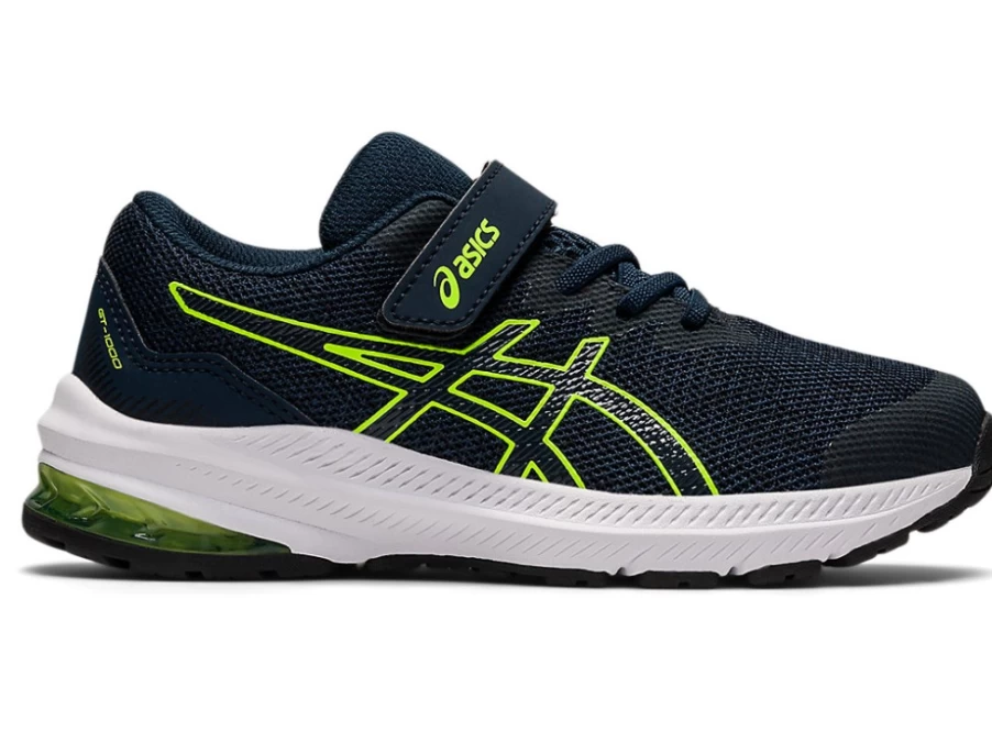 ASICS GT-1000 11 Pre-School Running Shoes for Kids - French Blue/Hazard Green