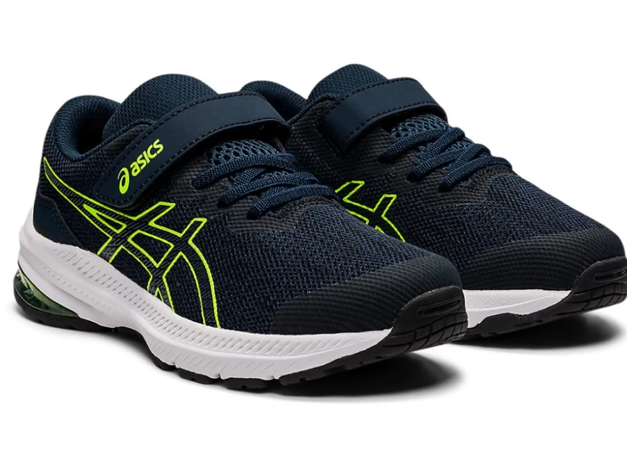 ASICS GT-1000 11 Pre-School Running Shoes for Kids - French Blue/Hazard Green