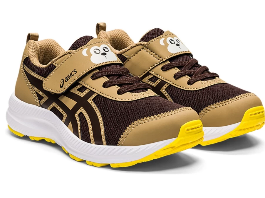 ASICS Contend 7 Preschool Running Shoes for Kids - Coffee/Coffee