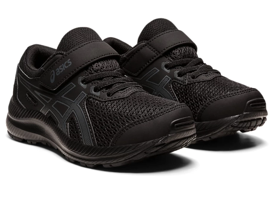 ASICS Contend 8 Preschool Kids' Running Shoes - Black/Carrier Grey