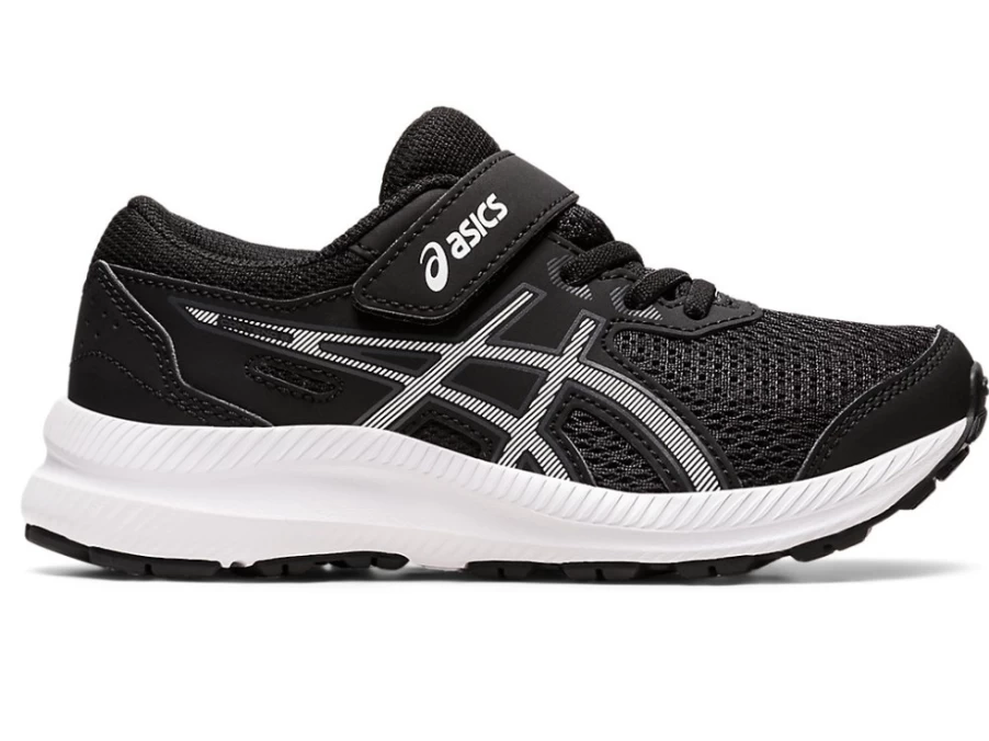 ASICS Contend 8 Pre-School Kids' Running Shoes - Black/White